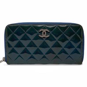 Chanel Patent Long Zippy Wallet